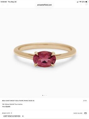 14kt Ring with Pink Oval Tourmaline Ring